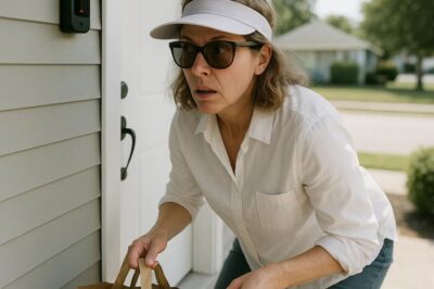  When I opened the notification and pulled up the live feed from my doorbell camera, the footage was crystal clear. There she was, a woman in oversized sunglasses and a sun visor, tiptoeing up to my front porch at precisely 2:15 in the afternoon. She looked around nervously, then snatched my two grocery bags like they belonged to her, scurrying away with the confidence of someone who believed she was untouchable.