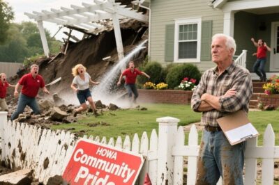 HOA Tore Down My Concrete Wall — Then Froze When a Landslide Hit Their Property…