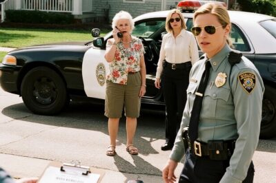 HOA Karen called 911 to evict my wife from our house—she forgot my wife commands the state police!    The knock came at 7:03 a.m. insistent, sharp, like a metronome someone had set just to ruin my morning coffee. I wasn’t expecting anyone. Usually, our street was quiet enough that the loudest noise was the wind rattling the maple leaves outside. I peeked through the blinds and there she was, Miss Patricia Langford, HOA president.