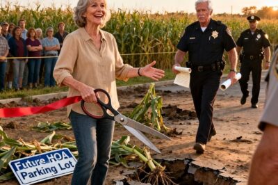 HOA Karen Ordered a Parking Lot on My Cornfield — I Let Her Cut the Ribbon, Then Claimed It All…Dawn breaks and bulldozers roar to life, ripping through your family’s 80-year-old cornfield, golden stock, snapping like bones under steel tracks.