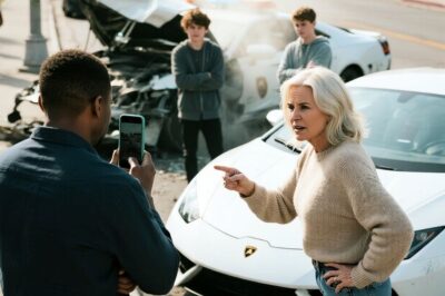 HOA Karen’s Son St0le a Black Man’s Lamborghini and Crashed It — Then She Demanded He Pay for the Damages… The morning sun had barely touched the rooftops when Julian Rivers stepped out of his home, coffee in hand, ready to admire his pride and joy — a gleaming black Lamborghini sitting in the driveway.