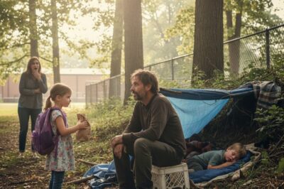 Every day, a 7-year-old girl tucked her lunch away instead of eating it. Curious, her teacher followed her during break— and what she saw behind the school forced her to make an emergency call.