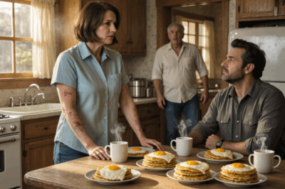 After my husband hit me, I went to sleep without a single word. The next morning, he woke up to the smell of pancakes and a table full of food. He said, “Good, you finally get it.” But the moment he saw who was actually sitting at the table, his face changed instantly…