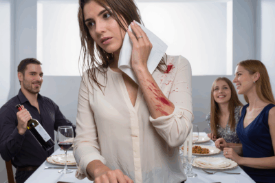 At dinner, my husband poured wine on me while my daughter-in-law and granddaughter laughed. I simply dried my face and left the room.