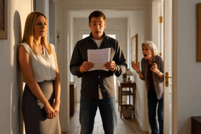 At 6 a.m., my mother-in-law’s shrieks rattled the whole building. “You changed the locks on our apartment?!” My husband stormed in, red-faced. “Are you crazy?!” I remained completely calm. No yelling. No explanations. I just gave him a white envelope. He ripped it open, read the first line… and instantly stopped, his lips shaking…