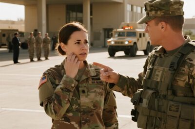 “YOU THINK YOU CAN TALK BACK TO ME?” — A Captain Publicly Humiliated a Quiet Female Marine… Then the Inspector General Badge Came Out….