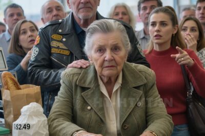 Cashier laughed at old woman counting pennies for bread and I lost my mind right there in line. Something snapped inside me. Forty-three years of riding, sixty-seven years of living, and I’d never felt rage like that moment.  She was maybe eighty years old. Tiny. Hunched over. Her hands were shaking as she counted out coins one by one on the counter. Pennies mostly. A few nickels. Her fingers were twisted with arthritis and she kept losing count.