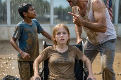 “He Was Just a Boy… Until He Lifted a Billionaire’s Daughter Out of the Mud — What Happened Next Shocked Everyone!…” The rain had just stopped, but Brookdale Park looked like a battlefield. Mud pooled across the paths, glimmering like shattered mirrors. Laya Anderson, ten years old and trapped in her wheelchair, sat helplessly at the edge of a walkway. Her front wheels were swallowed by the mud, and no amount of struggling moved her forward.