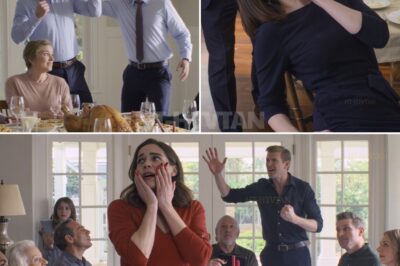 The sound echoed through the dining room like a gunshot. The sharp sting burned across my cheek as I stumbled backward, my hand instinctively flying to the red welt blooming across my face. The Christmas turkey sat forgotten on the table as twelve pairs of eyes stared at me, some shocked, others satisfied, all silent. My husband Oliver stood over me, his hand still raised, chest heaving with rage.