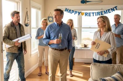 At Dad’s Retirement Party, My Brother-in-Law Announced I Was Flipping the Beach House—But He Didn’t Expect the Contractor to Walk In and Say, … And That Was When I Realized This Wasn’t a Family Party, It Was an Ambush Designed to Destroy Me in Front of Everyone….