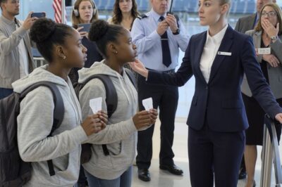 The gate at Newark International Airport was packed that Friday afternoon, filled with passengers rushing to board Flight 482 to Los Angeles. Among them were 17-year-old twin sisters: Maya and Alana Brooks. Neatly dressed in matching hoodies and jeans, they carried their backpacks and tickets, excited to spend spring break visiting their aunt in California.