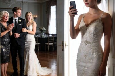 I CAUGHT My Sister in My WEDDING DRESS Eyeing My Husband…       At my wedding rehearsal, my sister appeared in my custom gown holding my fiance’s arm. Surprise! She giggled. “We’re aloping tonight.”