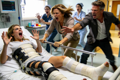 As I Lay Strapped To The Hospital Bed With Two Shattered Legs, My Parents Arrived And Immediately Forced Me To…