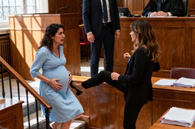 Mistress Kicks Pregnant Wife In Court — Millionaire Has No Idea The Judge Is Her Father