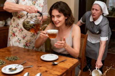 My mother-in-law poured me a cup of herbal tea, smiling sweetly for the first time in years. ‘Drink up, it helps with fertility,’ she urged. As I lifted the cup, the deaf housekeeper bumped into the table, making the spoons clink. Three times. Two fast, one slow. Our secret childhood signal for ‘Poison’. I looked at the tea, then at my mother-in-law’s eager eyes. I smiled and said, ‘You first, Mother. Tradition says the matriarch drinks first.’ She turned pale and smashed the cup.