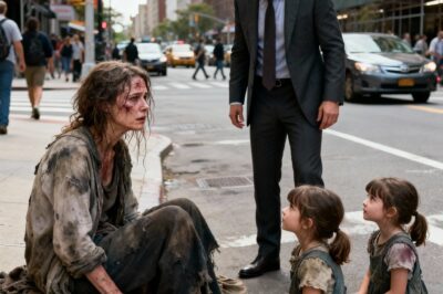 MILLIONAIRE SEES A BEGGAR WITH TWO CHILDREN AND RECOGNIZES HER. WHAT HE DID LEAVES EVERYONE SHOCKED.