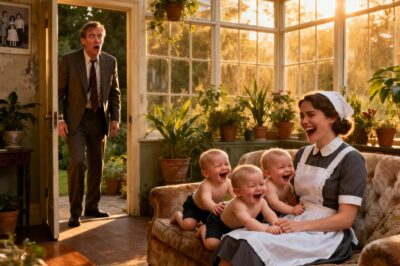 BILLIONAIRE ARRIVED HOME UNANNOUNCED AND SAW THE MAID WITH HIS TRIPLETS — WHAT HE SAW SHOCKED HIM