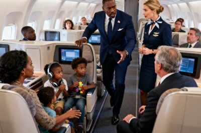 FIRST CLASS PASSENGER MOCKS BLACK KIDS FOR “NOT BELONGING” — BUT THE SHOCKING TRUTH ABOUT WHO THEIR FATHER IS LEAVES HIM HUMILIATED