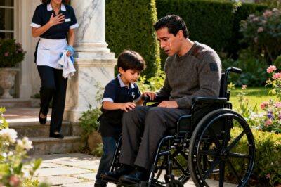 “Heal me and I’ll give you half my fortune,” the desperate millionaire told the maid’s son… The boy placed his little hand on his lifeless leg, prayed, and what happened next brought tears to the doctors’ eyes.